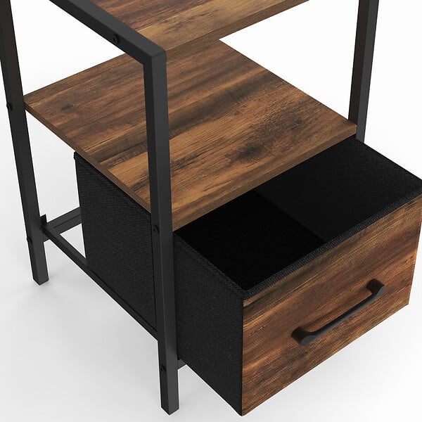 ID MARKET - Lot de 2 tables de chevet UTAH 1 tiroir et 1 niche effet HAWKINS - large