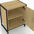 ID MARKET - Lot de 2 tables de chevet DETROIT 1 porte design industriel - vignette