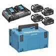 MAKITA - Pack Énergie MAKITA 197626-8 : Chargeur Rapide MAKITA DC18RD pour 2 Batteries + 4 Batteries 5 Ah + Mak-Pac Taille 3 - vignette