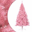 VIDAXL - vidaXL Demi sapin de Noël artificiel avec support Rose 240 cm PVC - vignette
