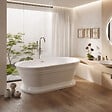 STANO - Baignoire îlot design sur socle ovale SEATTLE blanche 170 cm - vignette