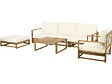 HABITAT ET JARDIN - Salon de jardin en bois modulable avec coussins "Bellingham" - 5 places - Beige - vignette