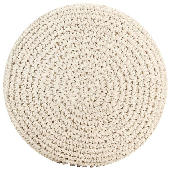 VIDAXL - vidaXL Pouf fait à la main en macramé 45x30 cm Coton - large