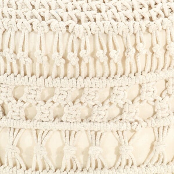 VIDAXL - vidaXL Pouf fait à la main en macramé 45x30 cm Coton - large