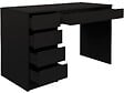 HABITAT ET JARDIN - Bureau "Ada" - 120 x 75 x 55 cm - Noir - vignette