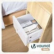 VOUNOT - Table de chevet d’appoint avec tiroir et compartiment 25x30x66cm naturel - vignette