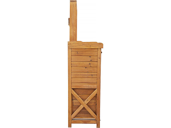 HABITAT ET JARDIN - Armoire de jardin en bois avec poubelle intégrée "Lou" - Marron - large