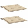 VIDAXL - vidaXL Coussins de chaise jardin lot de 2 beige 40x40x3cm tissu oxford - vignette