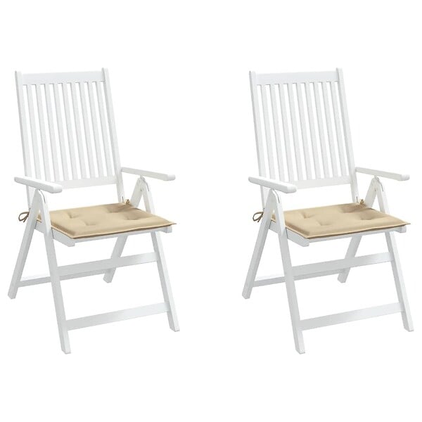 VIDAXL - vidaXL Coussins de chaise jardin lot de 2 beige 40x40x3cm tissu oxford - large