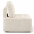 ID MARKET - Module de canapé et fauteuil ALFIE en velours côtelé beige - vignette