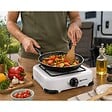 KEMPER - Réchaud gaz de camping 1 feu 1300W Blanc Grille amovible 4 Pieds KEMPER - vignette