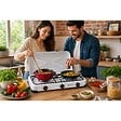 KEMPER - Plaque de cuisson gaz 3 feux portable 3450W Réchaud Camping Blanc Couvercle amovible KEMPER - vignette
