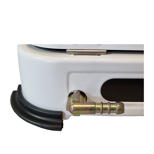 KEMPER - Plaque de cuisson gaz 3 feux portable 3450W Réchaud Camping Blanc Couvercle amovible KEMPER - large