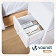 VOUNOT - Table de chevet d’appoint avec tiroir et compartiment 25x30x66cm blanc - vignette