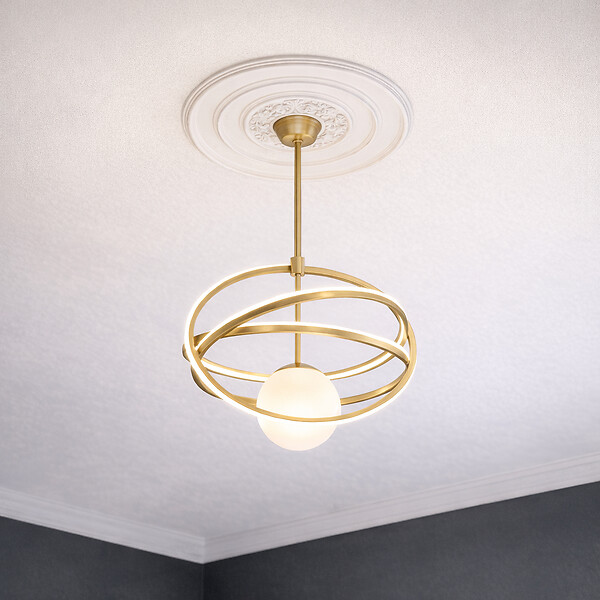 SANS - Rosace plafond 65,5 cm R005 - Polyuréthane - large