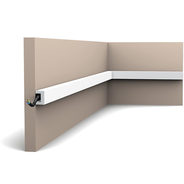 ORAC DECOR - CX190 Corniche plafond pour éclairage indirect Orac Decor - 2x3x200cm (h x p x L) - moulure décorative polymère Carton 8 pièces - large