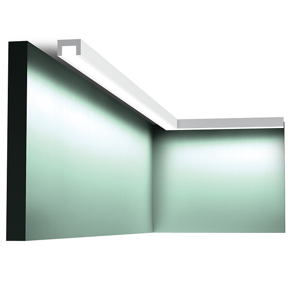ORAC DECOR - CX190 Corniche plafond pour éclairage indirect Orac Decor - 2x3x200cm (h x p x L) - moulure décorative polymère Carton 8 pièces - large