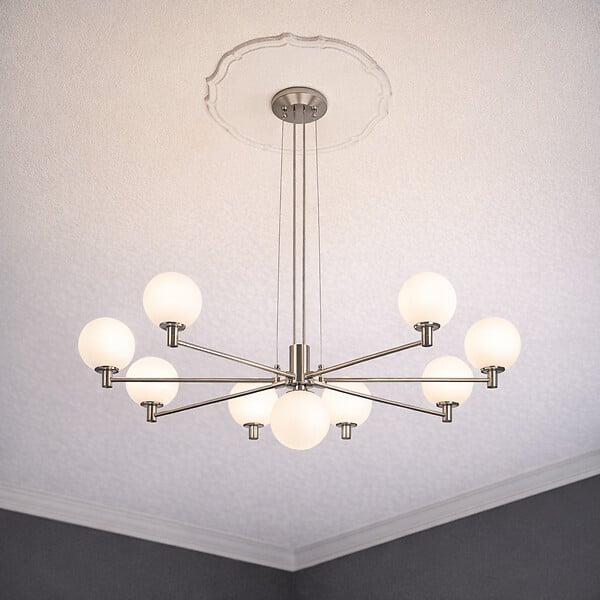 SANS - Rosace plafond 48 cm R016 - Polyuréthane - large