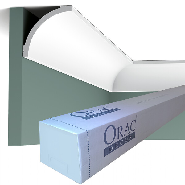 ORAC DECOR - CB524 Corniche plafond Orac Decor - 9x9x200cm (h x p x L) - polystyrène Carton complet - large