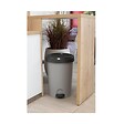EDA PLASTIQUE - Poubelle à Pédale 45l Gris Béton / Anthracite - 10631 G.BT/G.AN - vignette