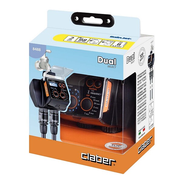 CLABER - Programmateur D'arrosage à Pile 2 Voies - CLA-8488 - large