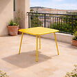 CONCEPT USINE - Table carrée 4 places 70x70cm jaune BERGAME - vignette