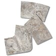 RO'MA NATURE - Margelles pour escalier roman Travertin Gris Silver 150x33x3 cm Bord 1/2 Rond (à l'unité) - vignette