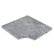 RO'MA NATURE - Margelle angle rentrant Travertin Gris Silver 45,5x45,5x3 cm Bord 1/2 Rond (à l'unité) - vignette
