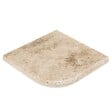 RO'MA NATURE - Margelle angle sortant Travertin Beige Nuancé 33x33x3 cm Bord 1/2 Rond (à l'unité) - vignette