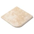 RO'MA NATURE - Margelle angle sortant Travertin Beige Clair 33x33x3 cm Bord 1/2 Rond (à l'unité) - vignette
