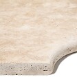 RO'MA NATURE - Margelle angle rentrant Travertin Beige Clair 42,5x45,5x3 cm Bord 1/2 Rond (à l'unité) - vignette