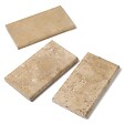 RO'MA NATURE - Margelle de piscine Travertin Beige Nuancé 61x33x5 cm Bord 1/2 Rond (à l'unité) - vignette