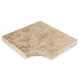 RO'MA NATURE - Margelle angle rentrant Travertin Beige Nuancé 45,5x45,5x5 cm Bord 1/2 Rond (à l'unité) - vignette