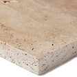 RO'MA NATURE - Margelle de piscine Travertin Beige Nuancé 61x40x3 cm Bord Droit (à l'unité) - vignette