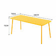 CONCEPT USINE - Ensemble table de jardin 160 cm et 6 chaises jaune BERGAME - vignette