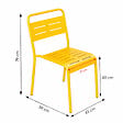 CONCEPT USINE - Ensemble table de jardin 160 cm et 6 chaises jaune BERGAME - vignette