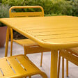 CONCEPT USINE - Ensemble table de jardin 160 cm et 6 chaises jaune BERGAME - vignette