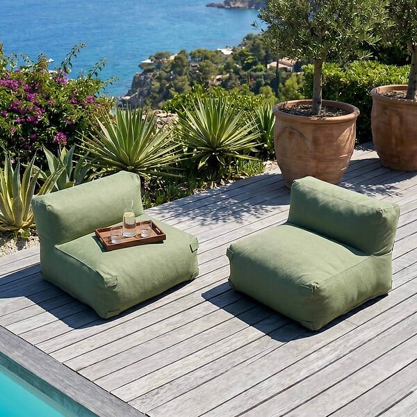 OVIALA - Salon de jardin modulable 2 places vert cactus - Mixi - large