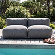 OVIALA - Salon de jardin modulable 2 places gris - Mixi - vignette
