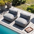 OVIALA - Salon de jardin modulable 2 places gris - Mixi - vignette