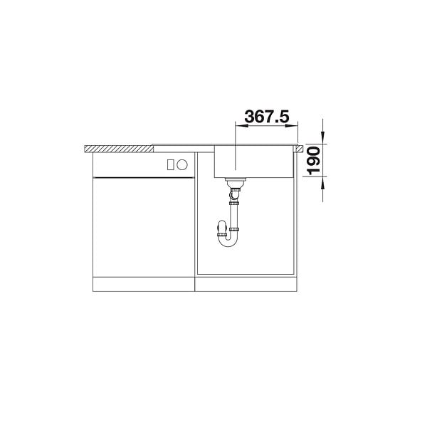 BLANCO - Pack évier à Encastrer 86cm Anthracite + Mitgeur - 528438 - large
