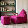 SOO  SANTAI - Fauteuil poire enfant avec repose pieds 75x60x65/45x60x35 cm AVEC billes Rose (MBINDR3260-3-SET) - vignette
