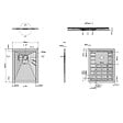 KIAMAMI VALENTINA - Receveur De Douche Reducible 90X70 Blanc Effet Pierre | Muse - vignette
