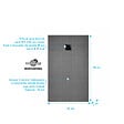 AURLANE - Receveur de Douche à Carreler 120x90cm avec Bonde à Sortie Horizontale - Grille Noire - vignette