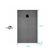 AURLANE - Receveur de Douche à Carreler 120x90cm avec Bonde à Sortie Horizontale - Grille Noire - vignette