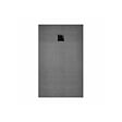 AURLANE - Receveur de Douche à Carreler 120x80cm avec Bonde à Sortie Horizontale - Grille Noire - vignette