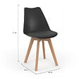 ID MARKET - Lot de 6 chaises scandinaves SARA noires pour salle à manger - vignette