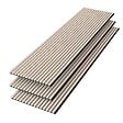 AICA SANITAIRE - Panneaux décoratifs AICA, panneaux muraux en MDF imitation bois, lot de 3, 240 x 60 cm, Teinte chêne naturel - vignette