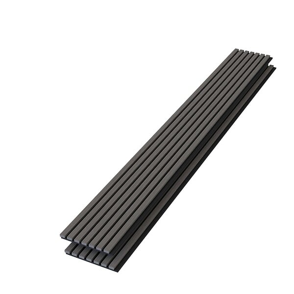 AICA SANITAIRE - Panneaux décoratifs AICA, panneaux muraux en MDF imitation bois, lot de 2, 260 x 30 cm, chêne gris - large