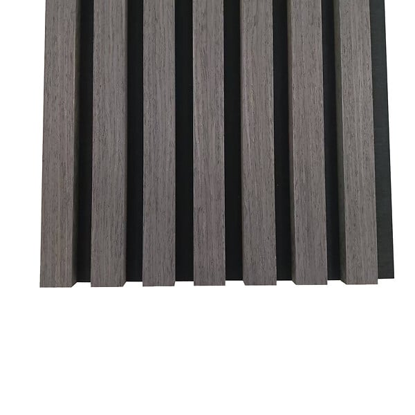 AICA SANITAIRE - Panneaux décoratifs AICA, panneaux muraux en MDF imitation bois, lot de 2, 260 x 30 cm, chêne gris - large